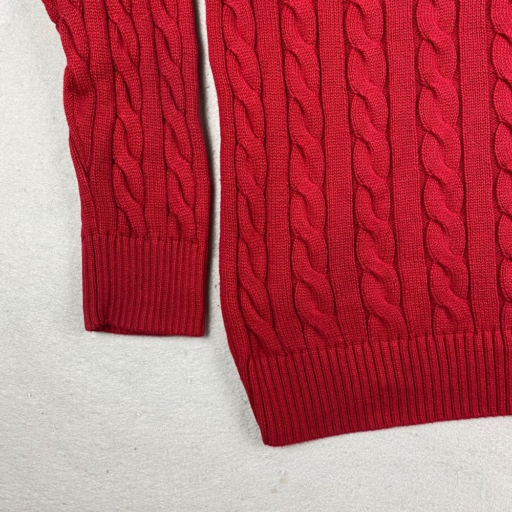 Polo Ralph Lauren Sweater Mens 4XB Cable Knit Cotton crew neck Pullover Pony - Picture 6 of 13